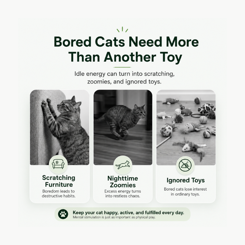 HuntTail Pro — Motion-Activated Cat Enrichment Toy