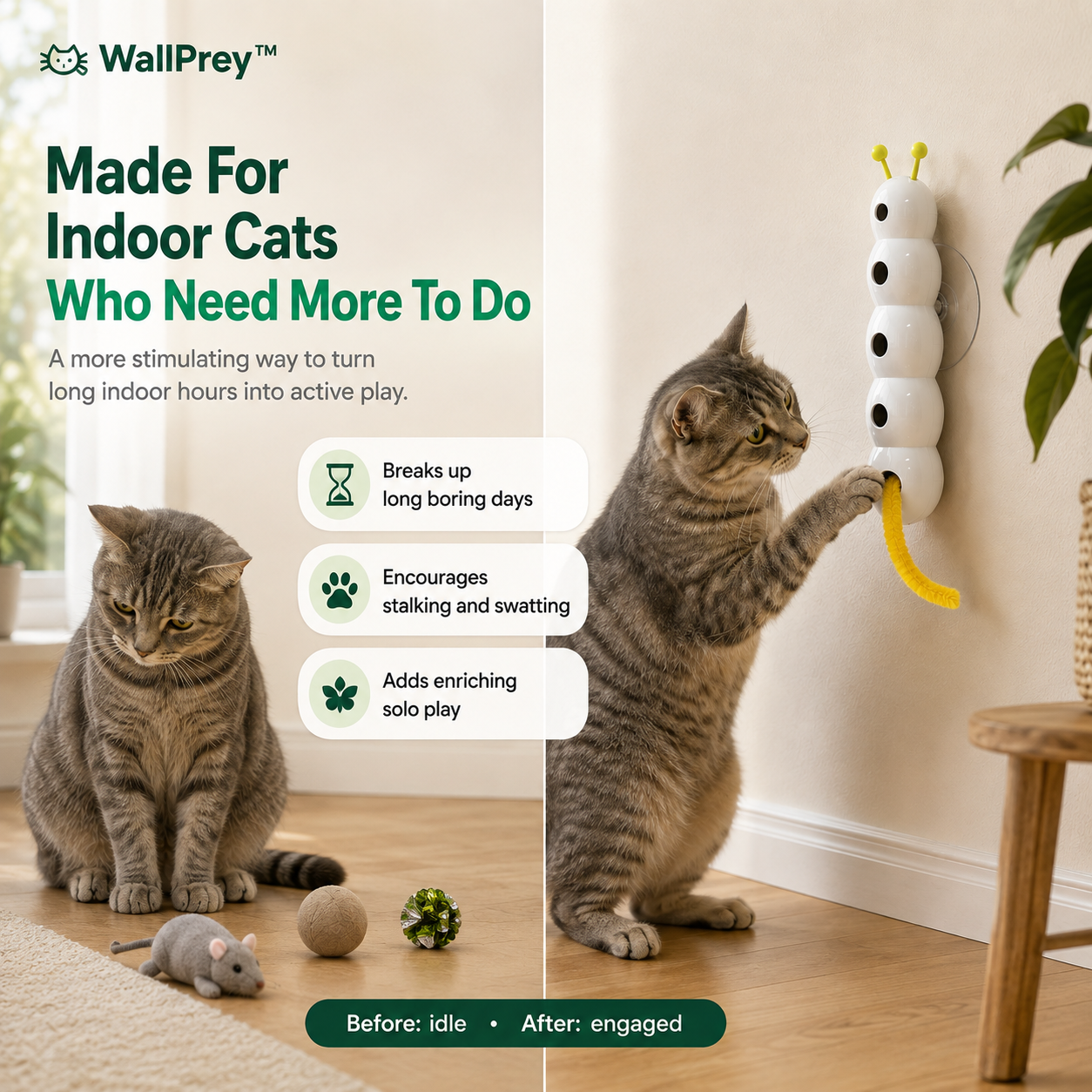 WallPrey™ Interactive Hunting Toy for Cats