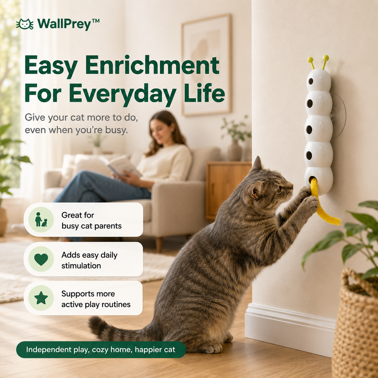 WallPrey™ Interactive Hunting Toy for Cats