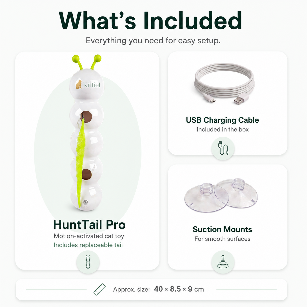 HuntTail Pro — Motion-Activated Cat Enrichment Toy